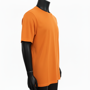 เสื้อยืดคอกลมแขนสั้นผ้าฝ้ายแห้งเร็วระบายอากาศดีสำหรับผู้ชาย ไซส์ใหญ่ รับสั่งทำ สีพื้น สำหรับฤดูร้อน - Product Image 4