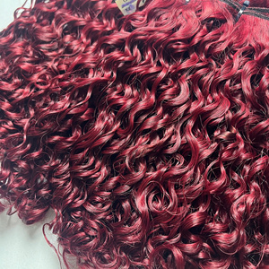 Extensions de cheveux 100% naturels vierges vietnamiens, tissage en dentelle, couleur Bourgogne Birmane, Super Double Drawn, Prix de gros - Product Image 6