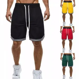 Shorts de basketball pour hommes à marque privée, personnalisés, confortables, en polyester et coton, taille haute, avec cordon de serrage, imperméables et à séchage rapide - Product Image 4