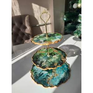 Soporte para Tartas de Resina para Decoración de Mesa de Eventos de Lujo, Vajilla y Decoración de Mesa para Fiestas - Product Image 2