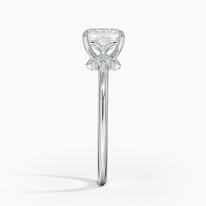 BOJ <b>Ring</b> 045 Asscher Cut 925 <b>Silver</b> Grand Fiore Diamond & Rhodium Plated Wedding 2ct D Color VVS1 Moissanite GRA Certified <b>Ring</b> - Product Image 3
