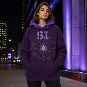 Sweat-shirt à capuche surdimensionné personnalisé motif araignée, streetwear épais, pull graphique, marque privée, fabricant OEM en gros - Product Image 5