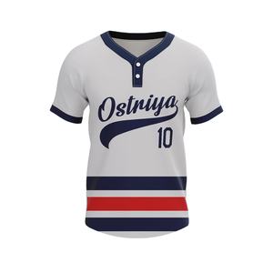 Camiseta de Béisbol Personalizada con Logotipo y Nombre al por Mayor, Sublimada, para Jóvenes, Ropa de Béisbol y Sóftbol, Camisetas de Béisbol de Dos Botones - Product Image 1