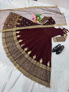 Robes Anarkali de style boutique pour femmes, de qualité supérieure, de designers indiens et pakistanais, pour les occasions spéciales, avec broderies à la machine, ensembles Salwar Kameez - Product Image 5