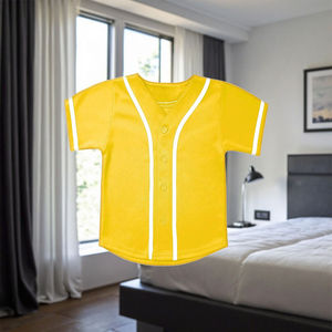 Camiseta de Béisbol Juvenil Personalizada al por Mayor, 100% Poliéster, Malla Sublimada, Diseño de Parches en la Parte Delantera, Uniforme de Equipo para Viajes de Béisbol - Product Image 5