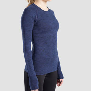 Vêtements de jogging OEM, vêtements de course pour femmes, t-shirt de compression, sous-vêtement de sport à séchage rapide, vêtements de sport pour la salle de sport, haut d'entraînement - Product Image 3