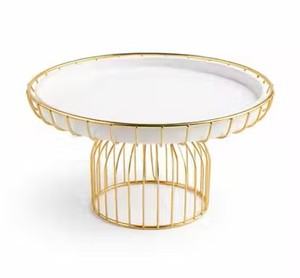Soporte para Pastel de Diseño Atractivo para Celebraciones de Aniversario, Base para Servir Pastel, Soporte Metálico Dorado, Soporte Decorativo para Pastel - Product Image 3