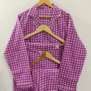 Conjunto de Pijama de Algodón de Manga Larga para Mujer, Pijamas de Seda para Mujer, Tallas Grandes, Dos Piezas, Ropa de Dormir, Más Vendidos al por Mayor - Product Image 1