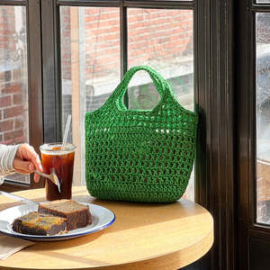 Biscuit Triangle <b>Net</b> <b>Bag</b> (Mini) Pattern ONLY Yarn - Product Image 3