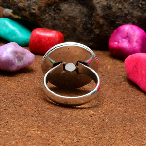 Bague en pierre de lune, argent sterling 925, faite à la main, bijou pour elle - Product Image 3