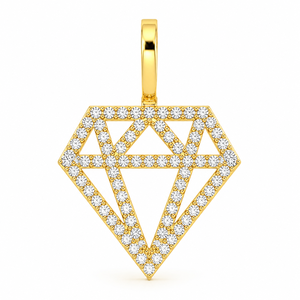 Silver Lab Grown Diamond Geometric Pendant Necklace 925 Sterling Silver Fine Jewelry Custom Design Gift Elegant Daily Wear <b>Prime</b> - Product Image 4