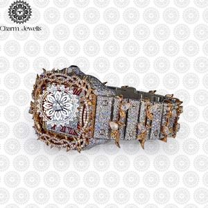 Charm_Jewells Luxury Women's Square Stainless Steel <b>Watch</b> <b>Diamond</b> Encrusted Sapphire Crystal Analog Quartz Movement - Product Image 2