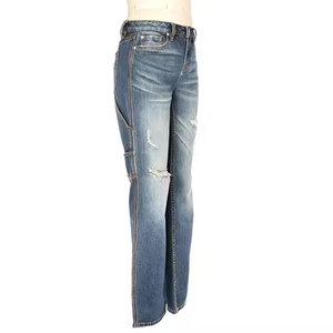 OARH INT INDUSTRY 2026 Últimos Jeans de Mezclilla para Mujer, Color Sólido, Corte Regular, 100% Algodón, Lavados, Desgastados, Cómodos y Elegantes - Product Image 2