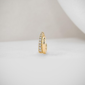 Lab Grown Diamond <b>Cuff</b> <b>Earrings</b> for Women Elegant Minimalist 14K Solid Gold Jewelry Modern Stylish Gift - Product Image 2