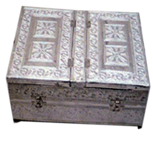 Soporte para libros sagrados y portadocumentos de latón hecho a mano, con diseño antiguo en relieve, caja de regalo decorativa india para Corán/Biblia/Libro. - Product Image 2