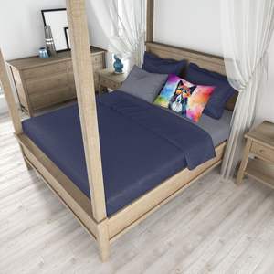 Border Collie Hippie Dawg estándar ligero súper suave fácil cuidado arte decorativo funda de almohada Fundas de cojín - Product Image 4