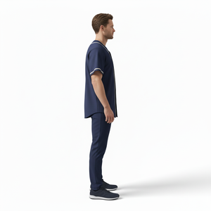 Uniforme de baseball personnalisé pour adultes, haute qualité, nouveau design, impression par transfert thermique, broderie du nom du joueur sur le devant, maille respirante, short - Product Image 3