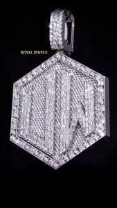 Pendentif Hip Hop en Argent Sterling 925 Plaqué Moissanite Diamant Rond Brillant, Forme Personnalisée, Design Éblouissant pour Fête - Product Image 6