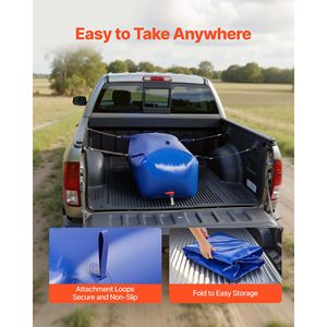 Sacca d'Idratazione di Grande Capacità 63,4 Galloni, Borsa Portatile Pieghevole per Conservazione Acqua, Morbida, Impermeabile e Resistente agli Strappi - Product Image 2