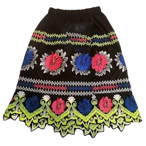 Vestido Midi Personalizado de Talla Grande, Ecológico, Transpirable, con Diseño de Bordado en Patchwork, Casual de Verano, 100% Algodón, Cintura Natural, Estilo Pacífico - Product Image 1