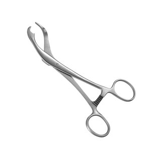 Pince chirurgicale à maintien osseux, courbée latéralement, 175 mm (6 7/5 pouces), fixation à vis et cliquet, largeur de mâchoire 5 mm, instrument orthopédique - Product Image 4