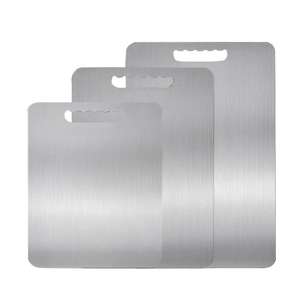 Tabla de Cortar de Acero Inoxidable de Doble Cara, Duradera, Multiusos, Diferentes Tamaños, Bloques de Cortar de Grado Alimenticio - Product Image 4