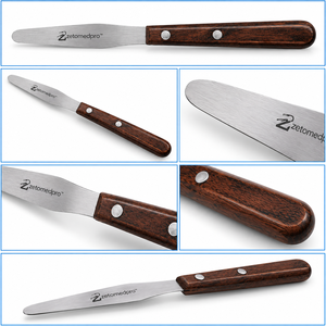 Spatule de laboratoire dentaire conique modèle 7 en acier inoxydable finition satinée ZetomedPro - Product Image 6