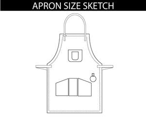 Tablier professionnel en cuir et toile durable avec fermeture éclair et bretelles réglables pour chef LCA-0064 - Product Image 2
