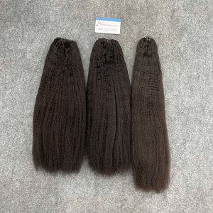 Extensiones de Cabello Liso Rizado en Oferta, Color Negro Natural para Peinar, Super Double Drawn, Listas para Enviar - Product Image 3