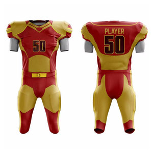 Uniforme de Fútbol Americano de Poliéster de Último Modelo, Calidad Superior, Transpirable, de Secado Rápido, Antibacteriano, con Logotipo Personalizado para Adultos - Product Image 1