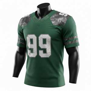 Maillot de football américain sublimé, dernier design, haute qualité, respirant, séchage rapide, vêtements d'entraînement, hauts personnalisés - Product Image 1