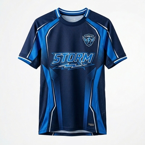 Maillot de football personnalisé à col en V, sublimé, respirant, manches courtes, couleurs durables pour les équipes de ligue - Product Image 1