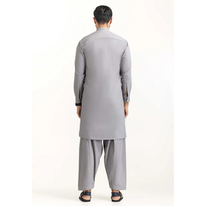 Shalwar Kameez pour hommes adultes, vêtements islamiques tendance pour hommes, design brodé, service OEM ODM. - Product Image 2