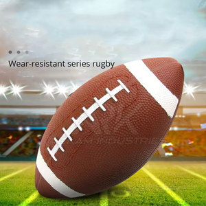 Ballon de rugby prêt à l'emploi avec surface au toucher lisse, idéal pour l'entraînement en club et les événements. - Product Image 4