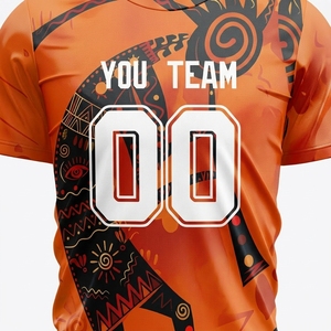 Conjunto de Camiseta de Fútbol Unisex Personalizada, Degradado Azul Claro, Sublimada, Transpirable, de Malla, Secado Rápido, Poliéster, Manga Corta, Cuello Redondo, para Equipo - Product Image 6