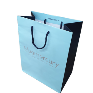 Bolsa de Papel Blanca Personalizada de Lujo, Ecológica, Hecha a Mano, Biodegradable y Reciclable con Impresión Digital para Empaque de Regalos - Product Image 1