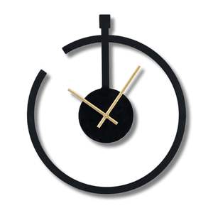 Horloge murale minimaliste en métal, décoration intérieure haut de gamme, mouvement silencieux, style moderne pour salon, bureau, hôtel, accent décoratif. - Product Image 5