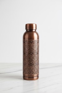 Premium Pure Copper <b>Water</b> <b>Bottle</b> With Leakproof Lid Reusable Drinking <b>Bottle</b> For Home Office <b>Gym</b> Travel Wellness - Product Image 4