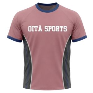 Camiseta Deportiva Unisex de Netball en Rosa Polvoriento y Gris, Sublimada, de Poliéster, Manga Corta, Uniforme para Equipos Deportivos - Product Image 1