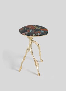 Table d'appoint et d'angle en aluminium argenté de qualité durable pour la décoration de la maison, du salon et des villas - Product Image 3