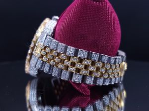 Montre analogique unisexe de luxe avec mouvement ETA, bracelet en acier inoxydable, cadran en verre et moissanite, dernier design 2026 - Product Image 2