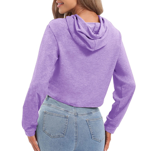 Sudadera Corta con Capucha para Mujer, Nueva Moda, 100% Algodón, Estilo Único, Personalizable OEM, Ropa para Mujer - Product Image 2