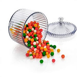 Boîte de service décorative en verre transparent avec poignées en cristal, 3 bocaux amovibles, anti-fuite, écologique, pour noix, fruits secs, cuisine - Product Image 4