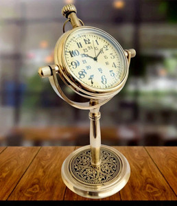 Vintage Brass Nautical <b>Desk</b> <b>Clock</b> Round Analog Table <b>Clock</b> Marine Style Decorative Timepiece for Desktop Decor - Product Image 3