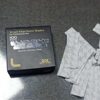 Lames de rasoir à bord simple de qualité supérieure, 100 pièces, JRL, noires, en acier inoxydable magnétique, rasoir à bord droit de luxe pour barbier, JRL Single