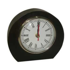 Reloj de Escritorio de Metal con Arco Texturizado, Reloj de Mesa Vintage con Detalles en Latón, Reloj de Cuarzo Silencioso Analógico, Decoración de Oficina - Product Image 3