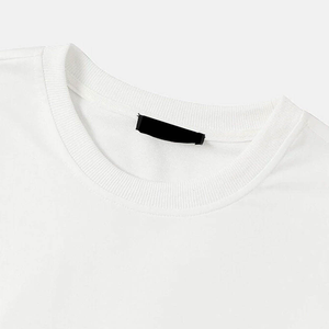 Sweat-shirt blanc à col rond unisexe, coupe classique, 100% coton, tricoté, avec logo souriant bleu imprimé sur le devant, vêtement décontracté pour l'automne - Product Image 2