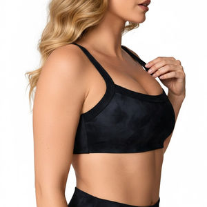 Soutien-gorge de sport simple à maintien élevé pour le yoga, avec logo personnalisé sur le devant, doux, respirant, pour la gym et le fitness, séchage rapide - Product Image 3
