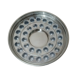 DURABLE CHURCH STAINLESS STEEL COMMUNION SET 33 CUPS SINGLE TRAY WITH COVER <b>MIRROR</b> FINISH NO BASE DISHWASHER SAFE - Product Image 2