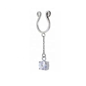 Anillo de Pezón de Acero Inoxidable Sin <span class=keywords><strong>Perforaciones</strong></span>, Anillo de Pezón sin Necesidad de Perforación, Decoración para el Pecho, Accesorio con Colgante <span class=keywords><strong>en</strong></span> Forma de U - Product Image 2